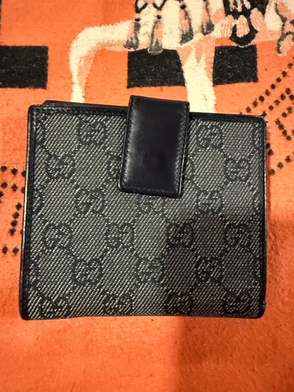 Monogram Bifold Wallet in Black
